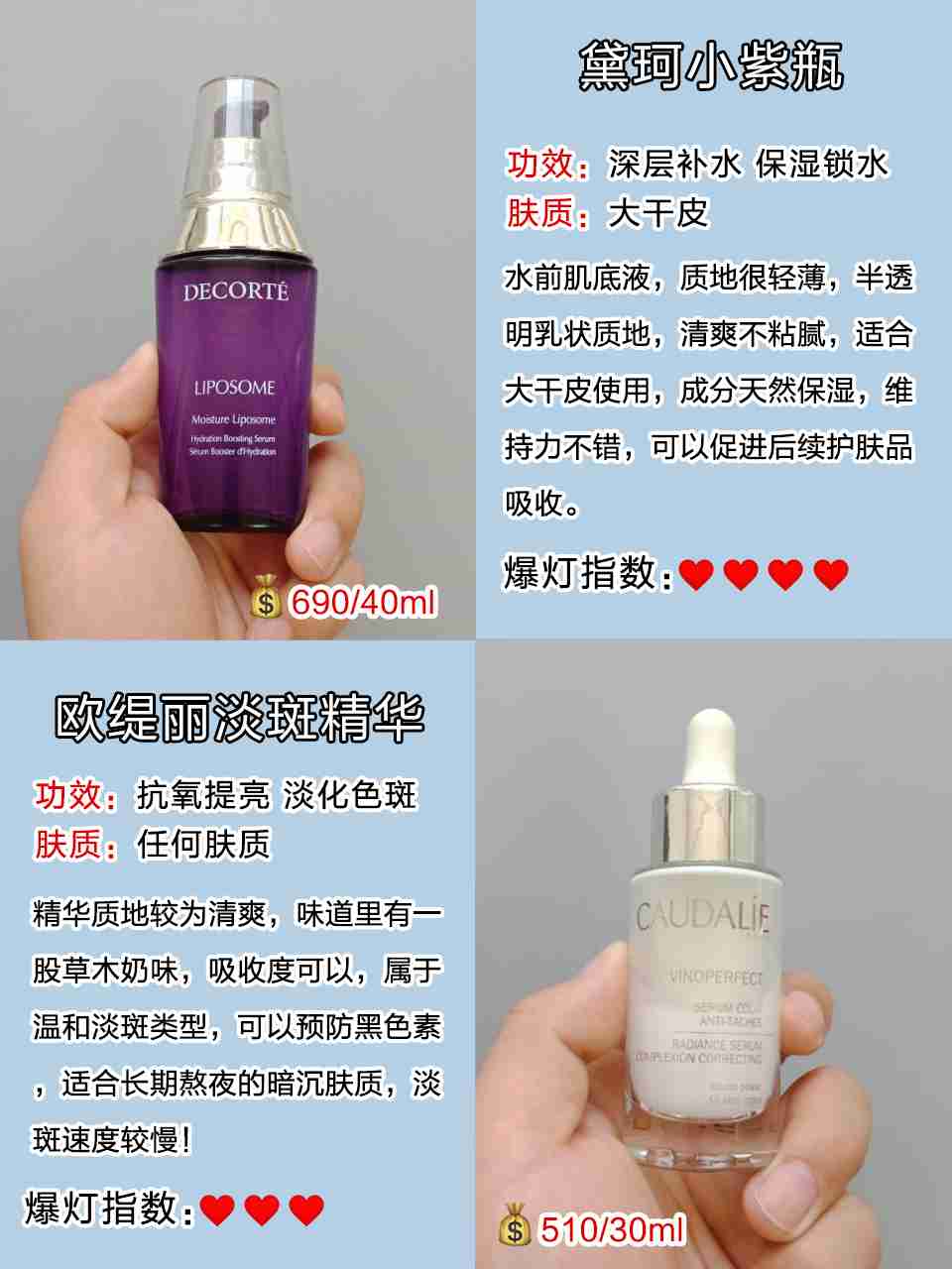 热门祛斑精华测评！保湿祛斑抗初老合集