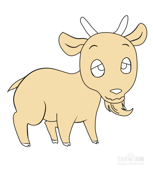 简笔画----小山羊的画法