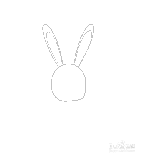 跳舞的兔子简笔画