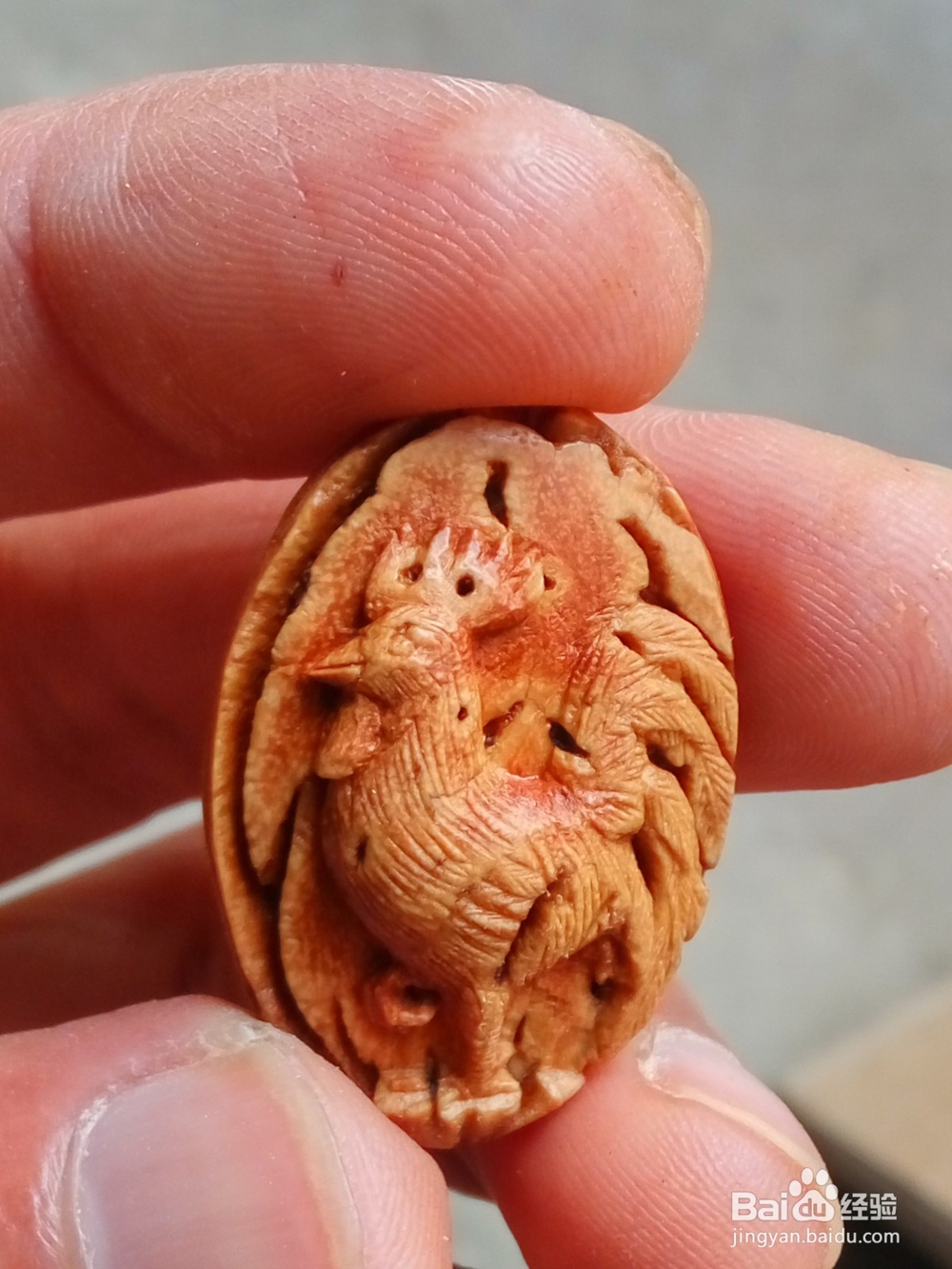 桃核雕刻十二生肖——鸡的过程