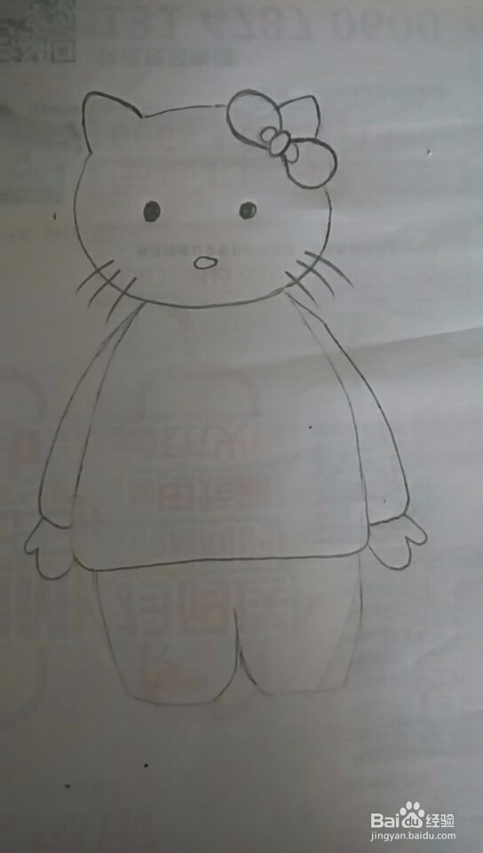 多妈简笔画凯蒂猫的画法