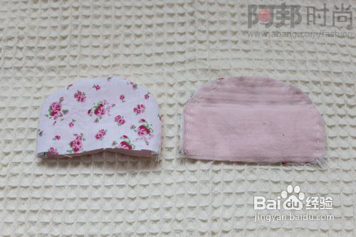 碎花带里婴儿帽做法介绍