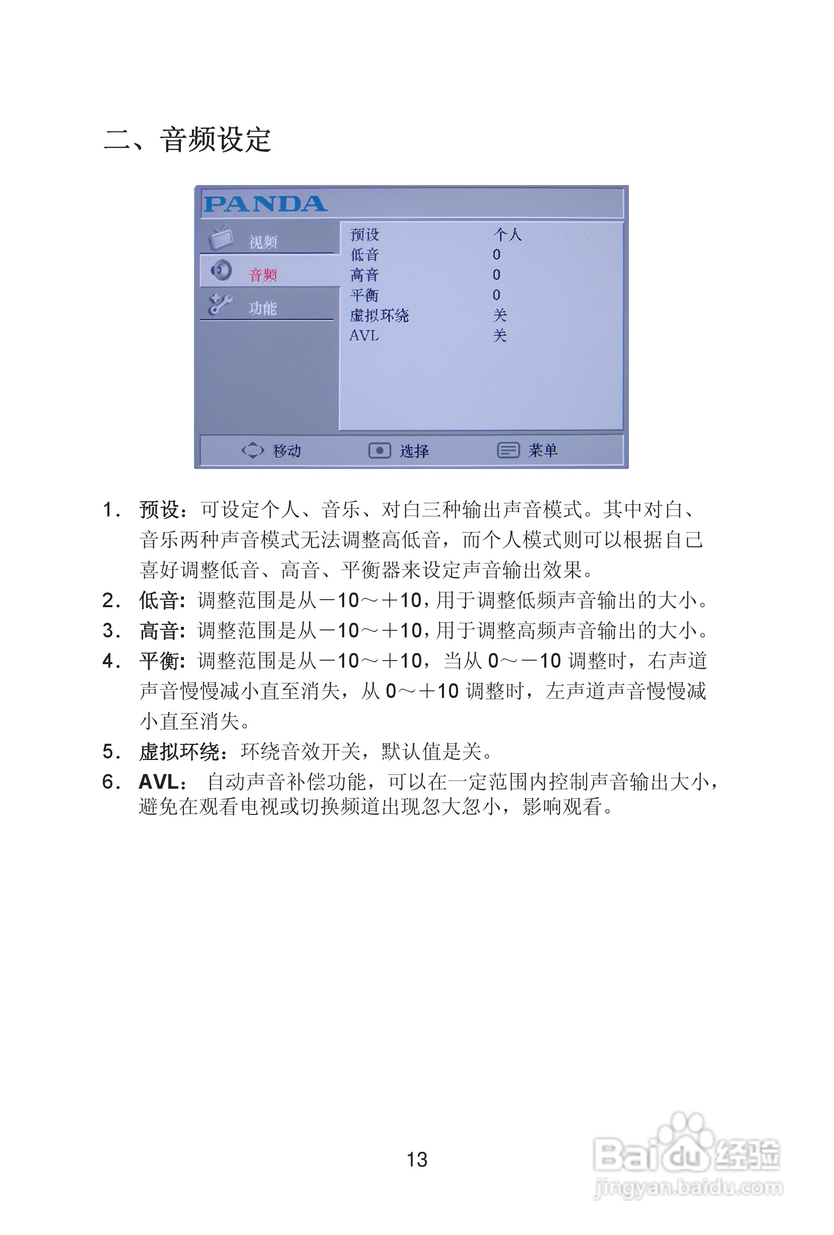 熊猫电子L32A01D液晶彩色电视机说明书:[2]