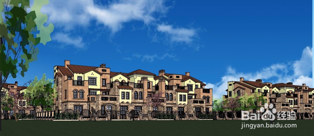 sketchup草图大师在真实天空背景下建模图文教程