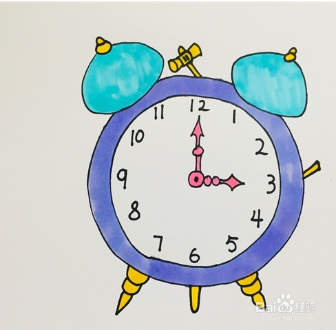 钟表的画法一年级图片