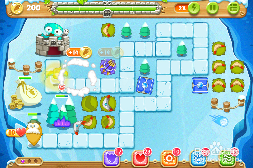 保卫萝卜2第103关金萝卜钻石图文攻略