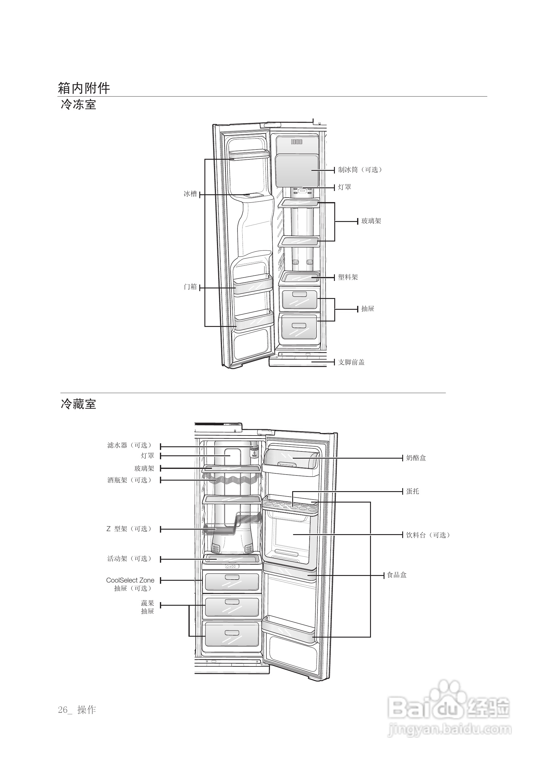 三星RSH1ZTSW电冰箱使用说明书:[3]