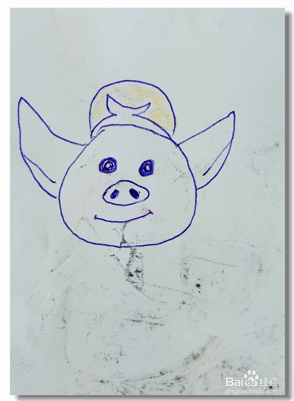 这样画简笔画“猪八戒来了”？