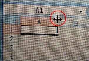 Excel表格如何调整列宽（windows7）