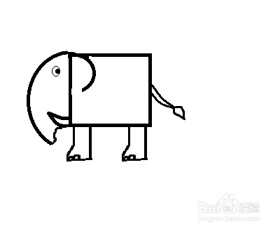 简笔画-大象的简笔画如何画