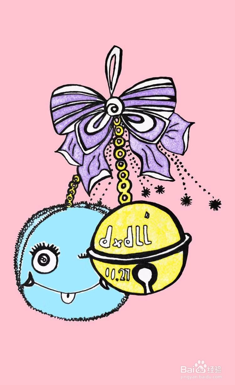 茉莉蜡笔手绘之挂饰