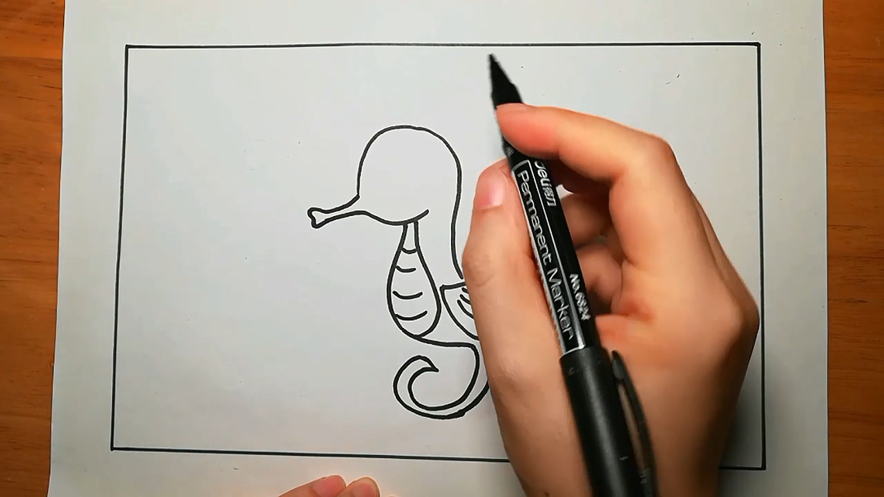如何画海马简笔画
