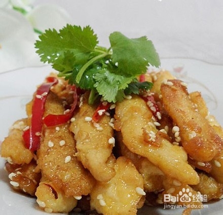 菜谱家常菜图片做法：[3]香辣芝麻鸡柳