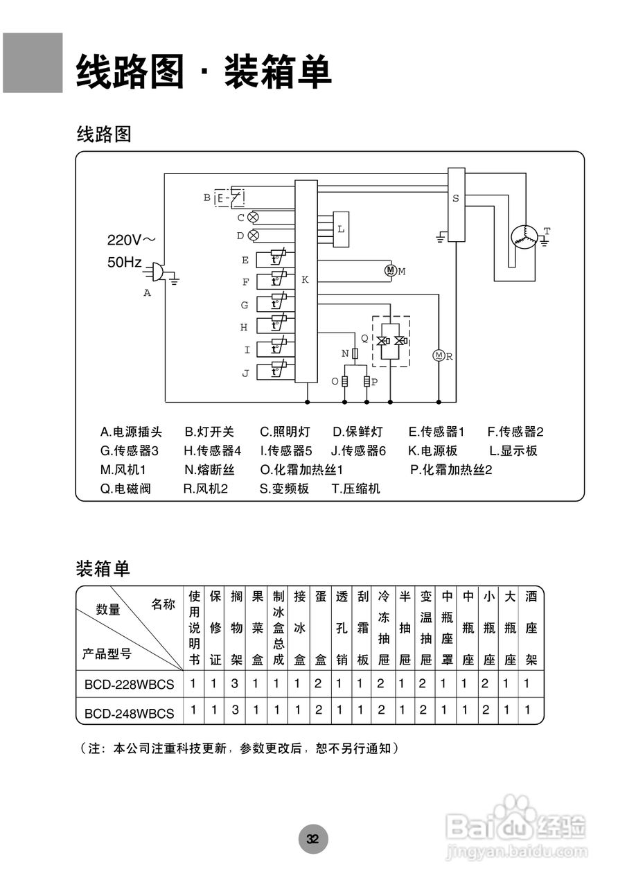 长岭冰箱说明书图片