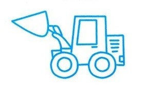 简笔画系列:如何绘制一台铲车