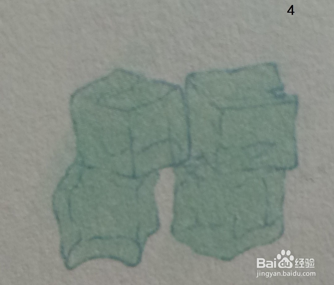 可口的方形食物：冰块的简笔画