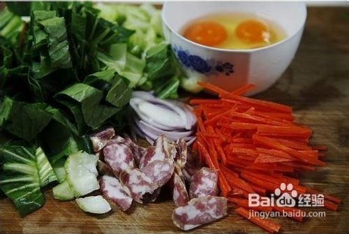 <b>温州小吃青菜鸡蛋炒粉干的做法</b>