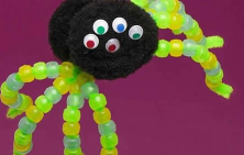 简单手工制作万圣节蜘蛛挂饰的做法教程