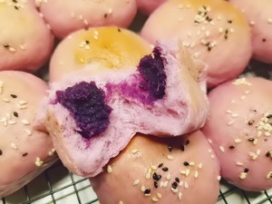 无糖紫薯餐包的做法