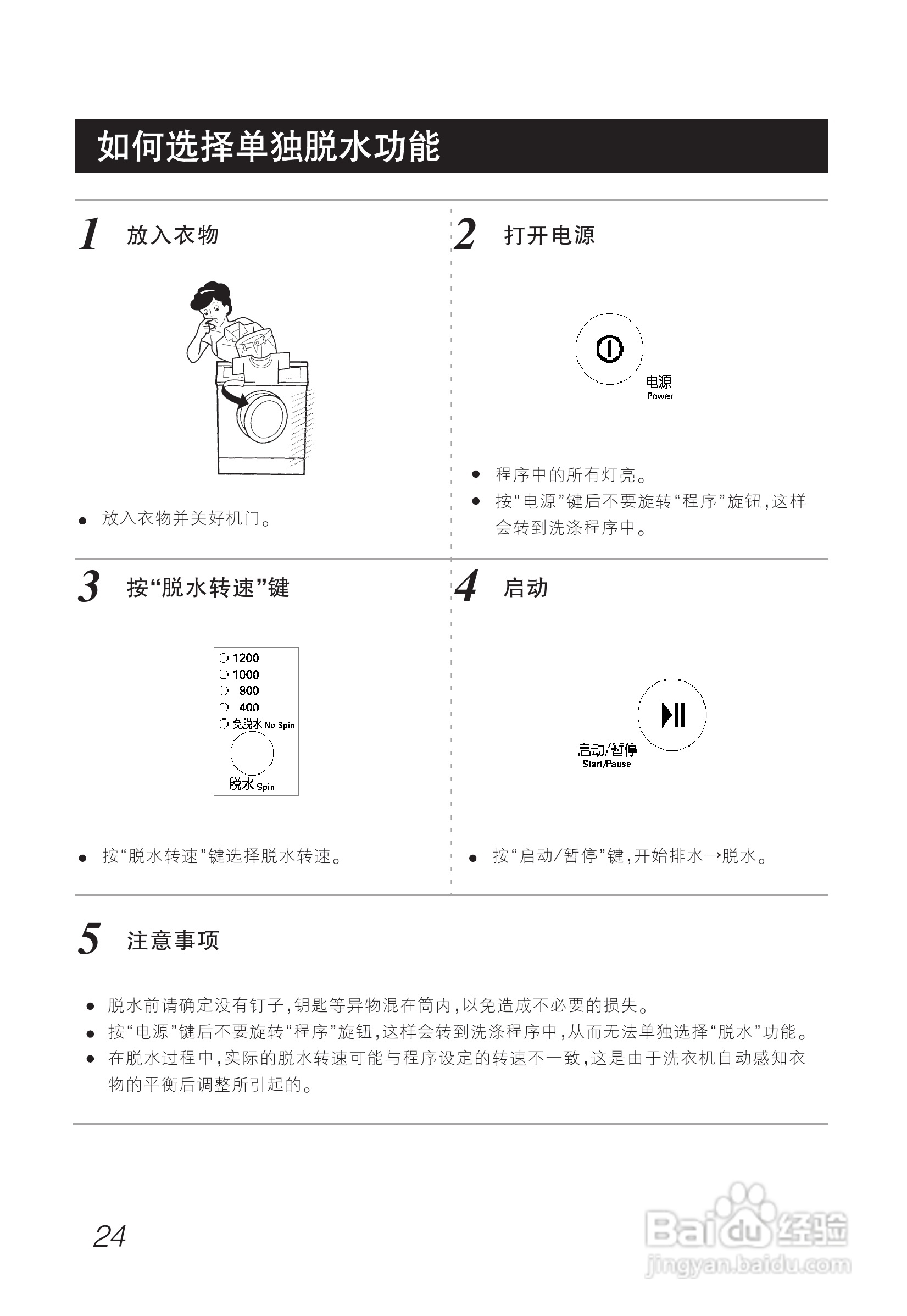 LG WD-A1222ED洗衣机使用说明书:[3]