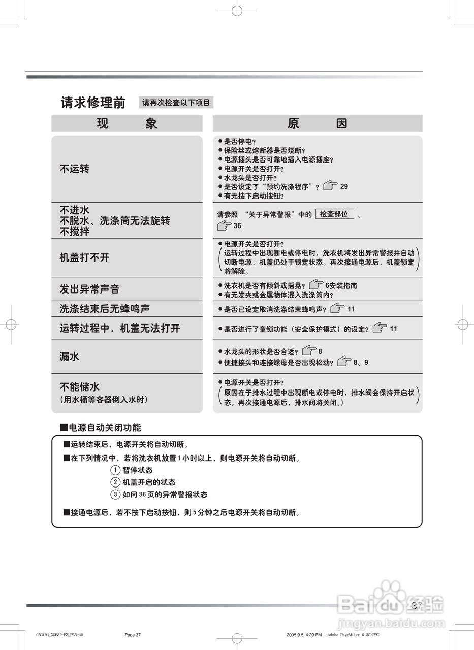 日立XQB52-FZ冼衣机使用说明书:[4]