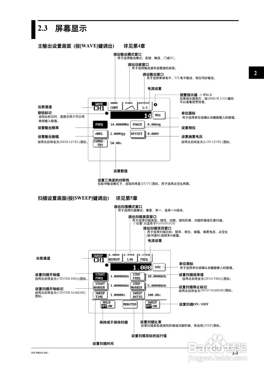 FG200/FG300合成函数发生器用户说明书:[3]
