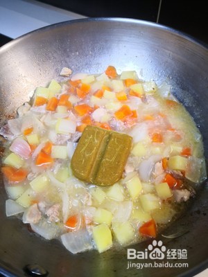 咖喱榨菜鸡丁双拼饭的做法