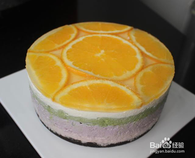 香橙彩虹慕斯蛋糕6寸的做法