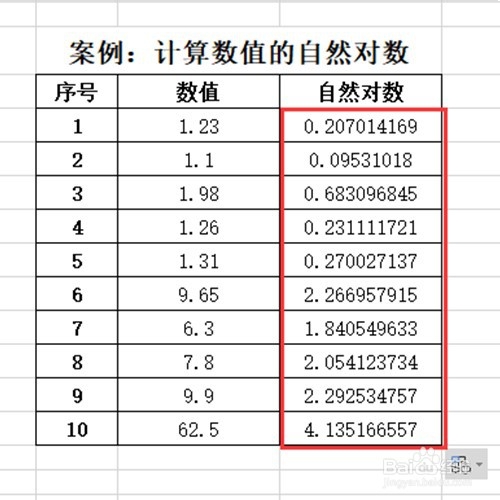LN函数怎么使用