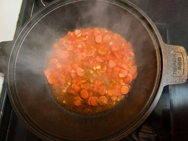 番茄鸡蛋火腿盖饭