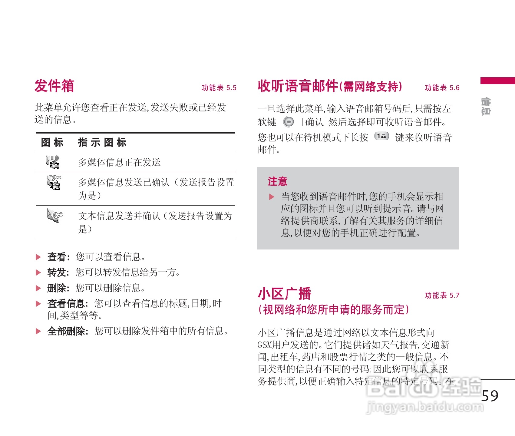 LG KG928手机使用说明书:[6]