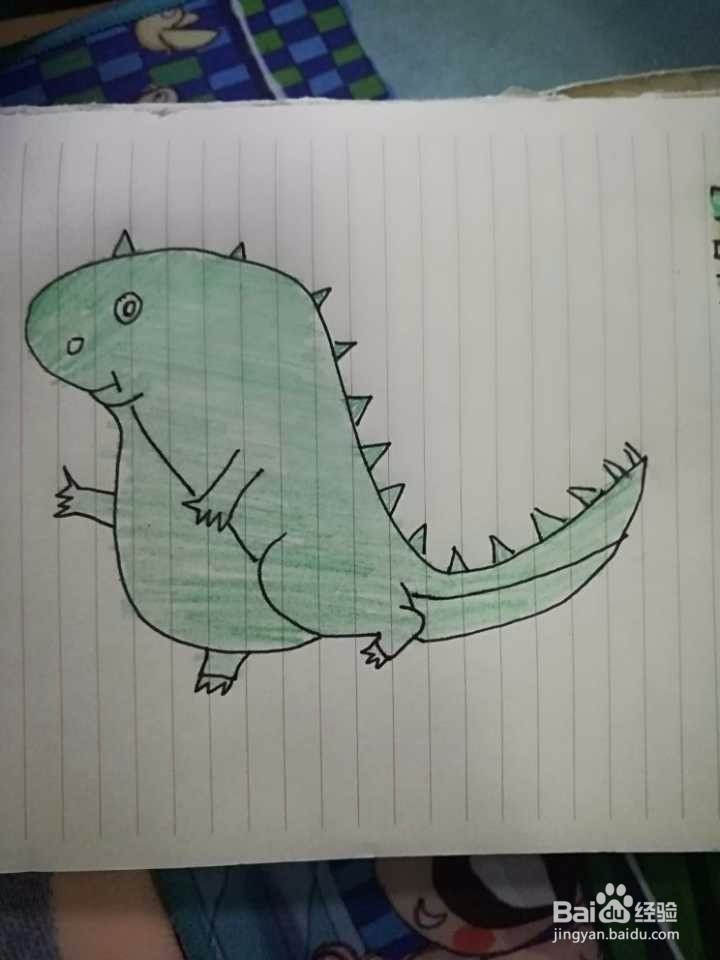 可爱小恐龙画法