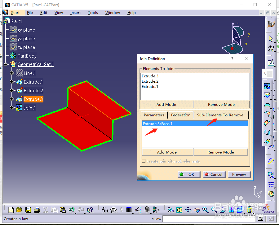 Catia创成式设计中的曲面接合操作