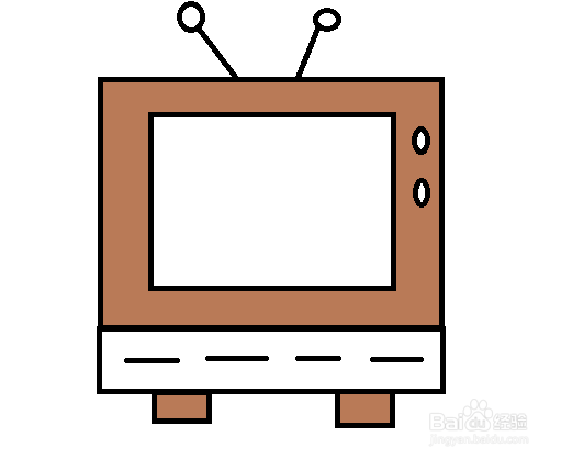 如何画电视机的简笔画