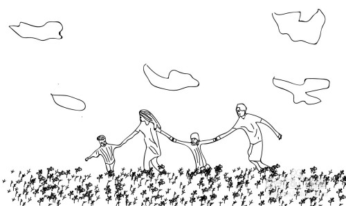 幸福生活简笔画