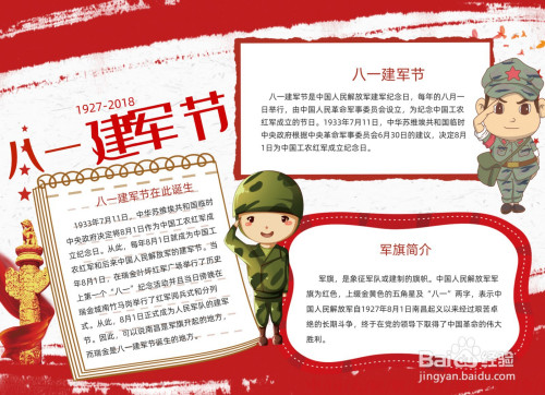 八一建軍節手抄報