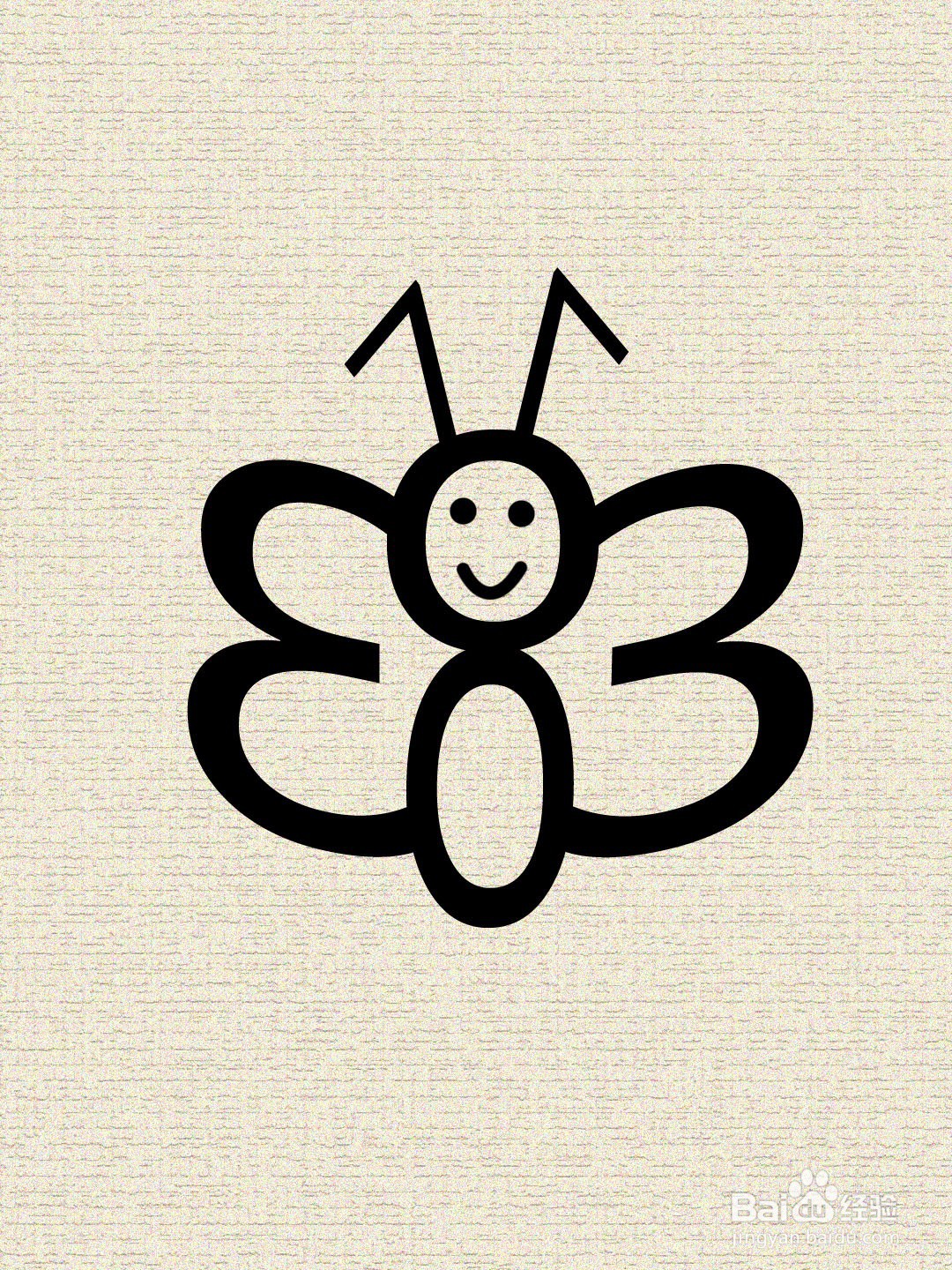 如何用数字0,3,7画出一只蝴蝶简笔画？
