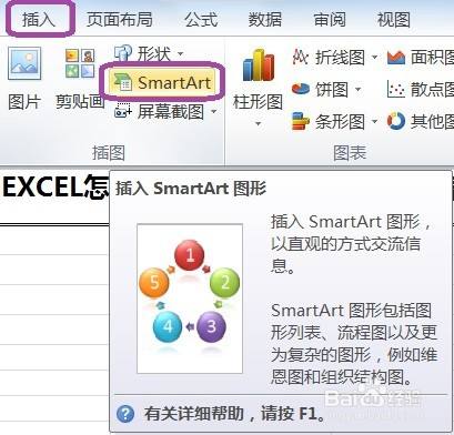 EXCEL怎么用SmartArt建立列表中的表层次结构