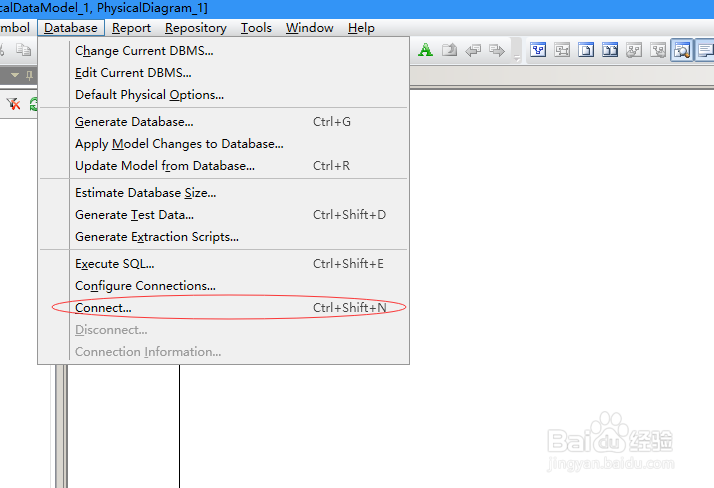 PowerDesigner逆向工程导入MYSQL数据库结构