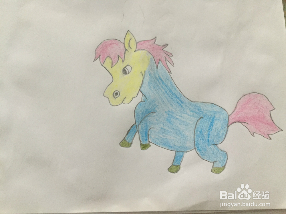 画画——画一匹奔腾的马