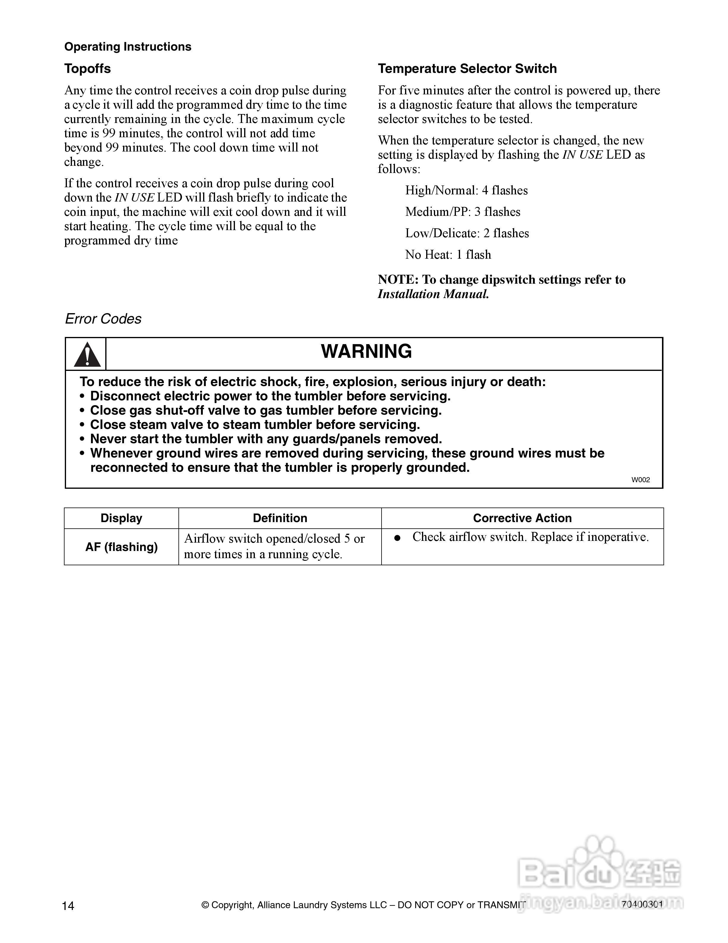 上海丹威CISSELL CT50-75烘干机说明书:[2]