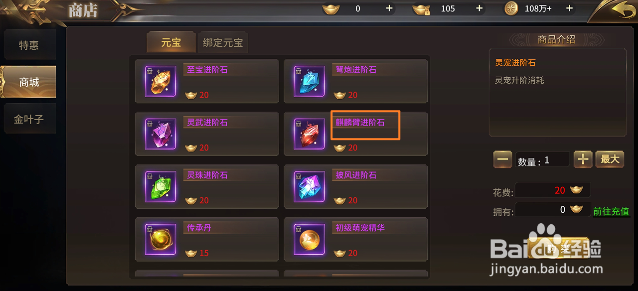 在绝世武林中哪里可以买到麒麟臂进阶石