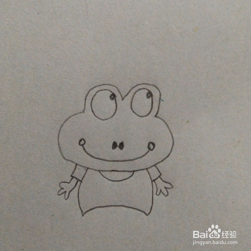 青蛙王子幼儿手工简笔画