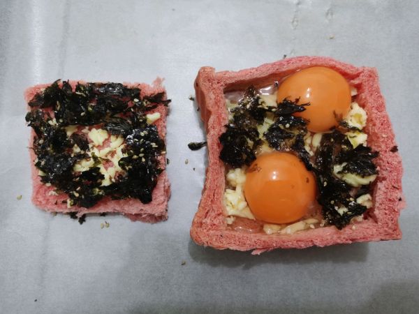 海苔芝士太阳蛋吐司