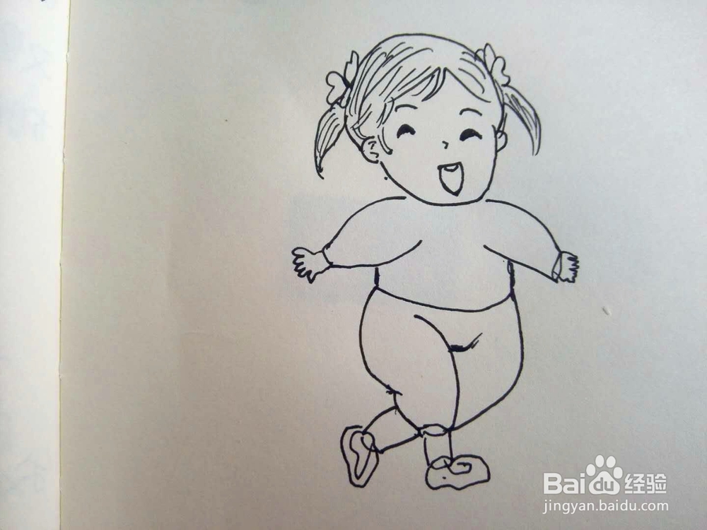 彩笔画之小胖妞