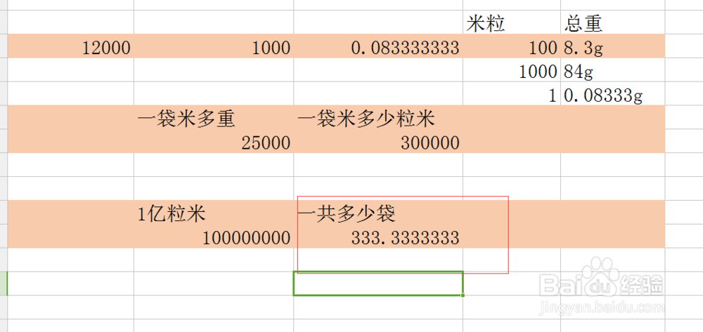 如何数出一亿粒米