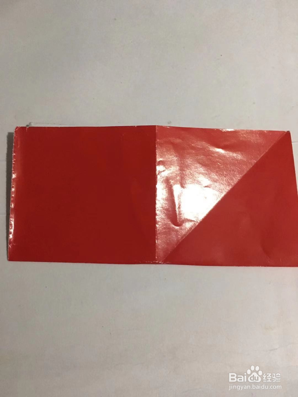 蛋糕折纸系列(二)怎样用彩纸折叠一盒三角蛋糕