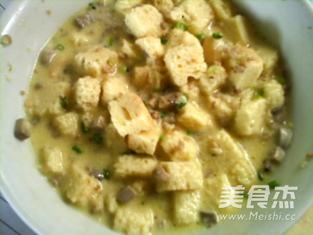 亚麻籽油蘑菇烘蛋土司蒸糕