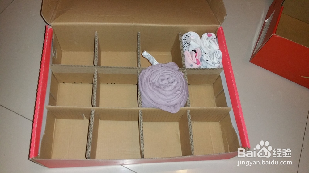 鞋盒巧变内衣收纳盒