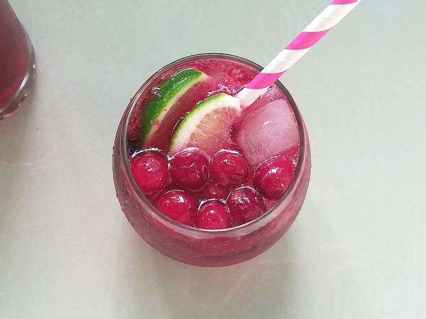 蔓越莓雪碧青柠饮